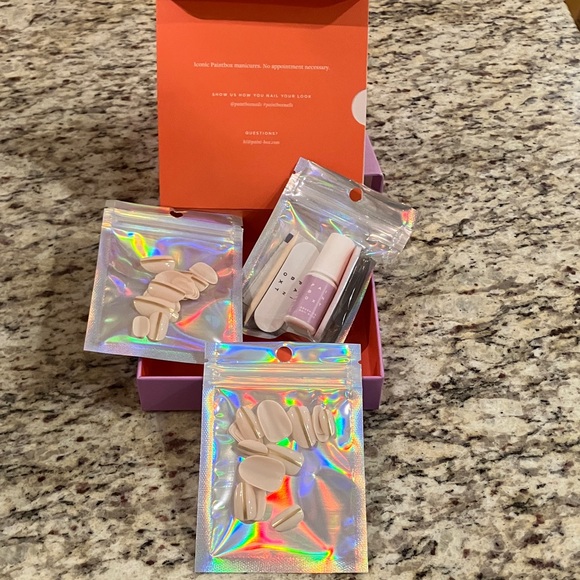 Paintbox Press On Nail Set Beige Neutral Glossy Salon Quality Kit New In Box - Picture 5 of 8